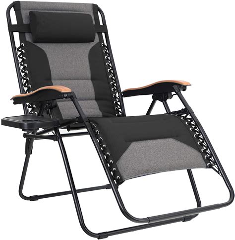 Mfstudio Oversized Zero Gravity Chair Xl Patio Recliners Padded Folding