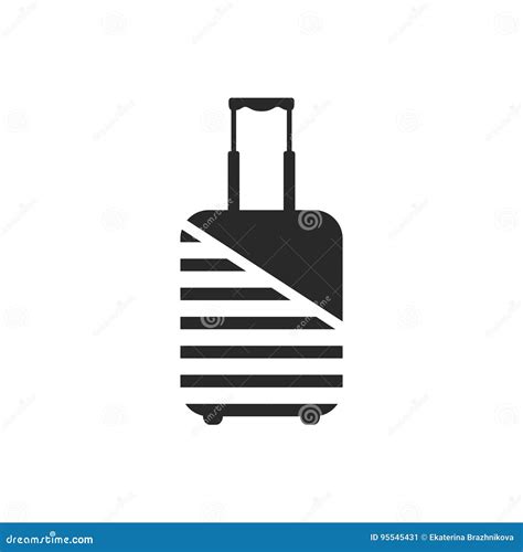 Logo Of Luggage Wrapped By Protective Coating Stock Vector