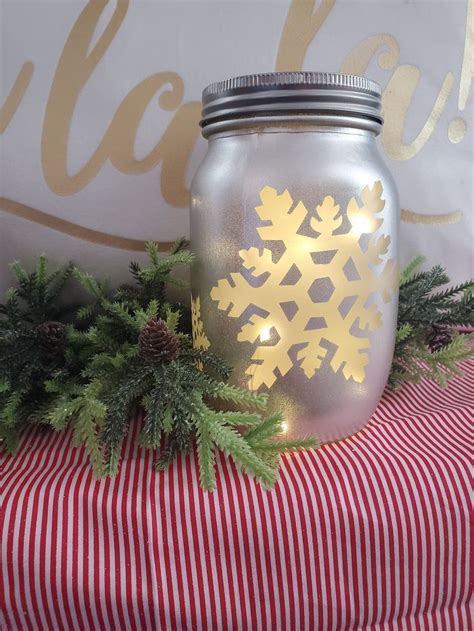 Christmas Decoration Mason Jar Lanterns Mason Jar Etsy Mason Jar