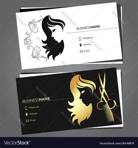 Business Card For Beauty Salon Royalty Free Vector Image