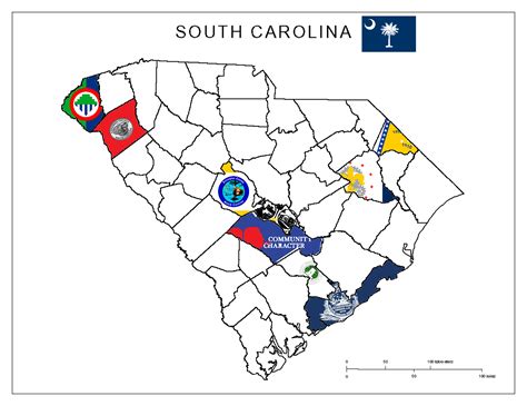 Map Of South Carolina With County Flags Rvexillology