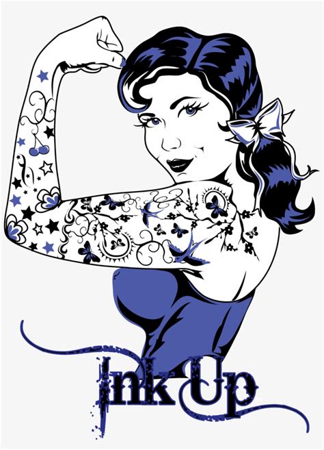 Retro Rockabilly Tattoo Pinup Girl Vector Graphic Design Pin Up Girl