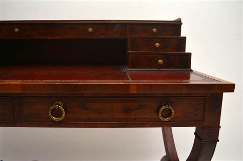Check out the 44 in. Antique Yew Wood Leather Top Writing Table Desk | Interior Boutiques - Antiques for sale and mid ...