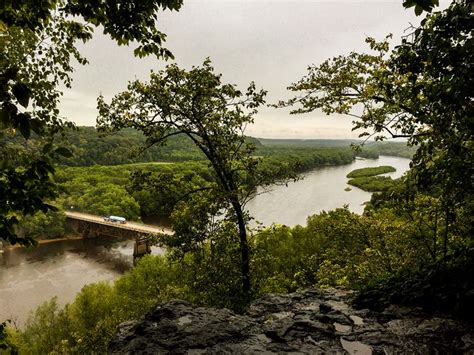 View Of St Croix National Scenic River From Eagle Bluff In Osceola Wi