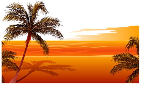 Tropical Beach Sunset Vector Sticker Clipart Sketch Of A Sunset Beach My Xxx Hot Girl