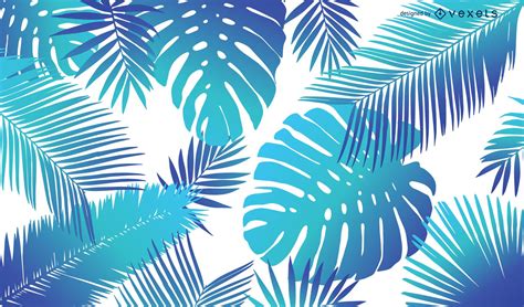 Bright Tropical Leaves Background Vector Download