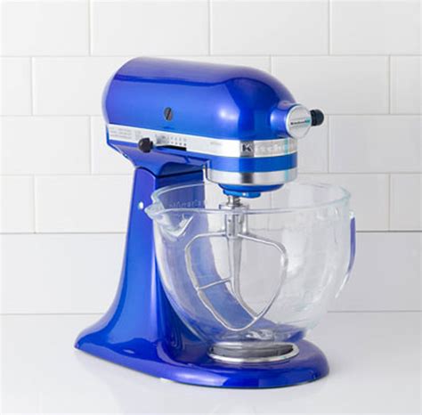 Kitchen diner in the neoclassical style. blue-mixer-kitchen-appliances