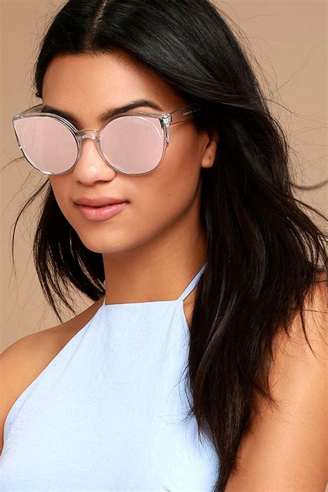 Trendy Pink Sunglasses Mirrored Sunglasses Clear And Pink Sunglasses 1300 Lulus