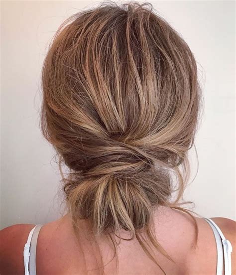 Messy Wrapped Chignon Easy Updo Hairstyles Work Hairstyles Wedding