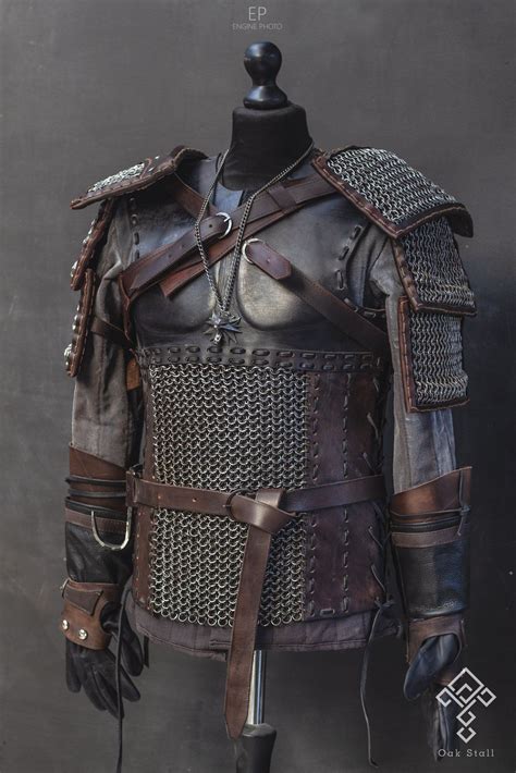 Witcher Inspired Chainmail And Leather Armor Leather Armor Chainmail