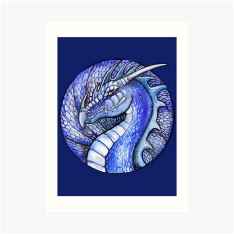Blue Dragon Art Print For Sale By Jankolas Redbubble