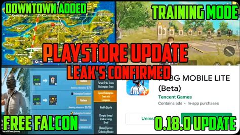 With this pubg mobile mod apk, you will get unlimited bp and uc on your game account. Pubg Mobile Lite New Update 0.18.0||0.18.0 Upcoming Leak's ...