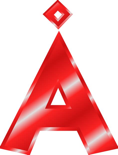 Clipart Effect Letters Alphabet Red Å