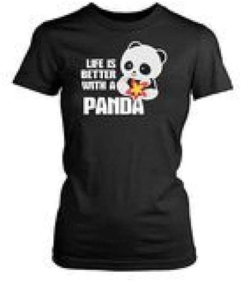 Pandas Womens Fit T Shirt Clothing
