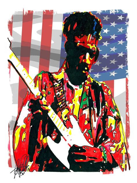 Jimi Hendrix Singer Guitar Hard Rock Music Poster Print Wall Art