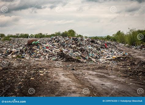 Garbage In Sanitary Landfill Waste Or Pollution Problem Selective