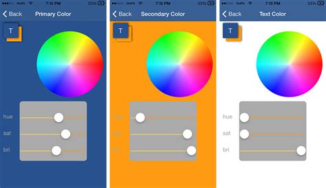 App detail » color wheel. UIColors: Jailbreak lets you add a color tint of your ...