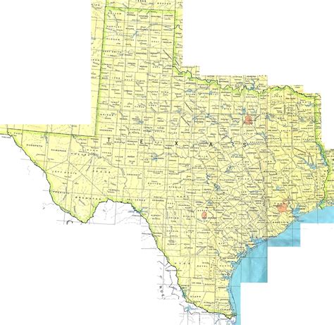 Texas Map With County Lines Printable Maps