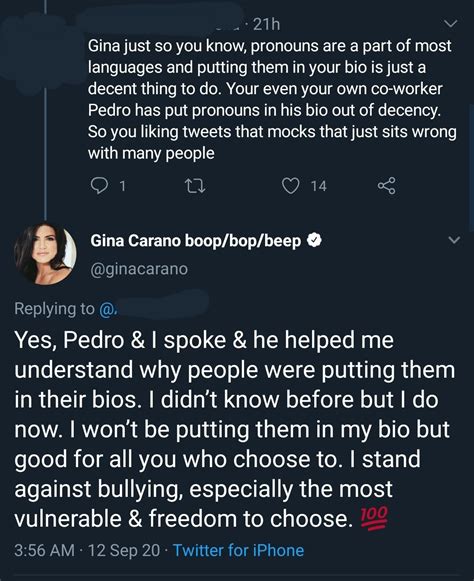 Gina Carano Pronouns Tweet Pirates And Princesses