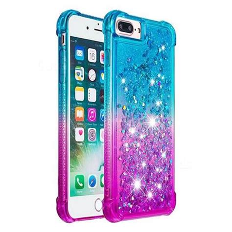 Rainbow Gradient Liquid Glitter Quicksand Sequins Phone Case For Iphone