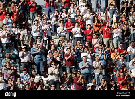 Crowded Stands Of A Football Stadium Stock Photo Alamy