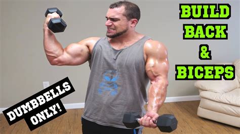 Intense 8 Minute Dumbbell Back And Bicep Workout Youtube