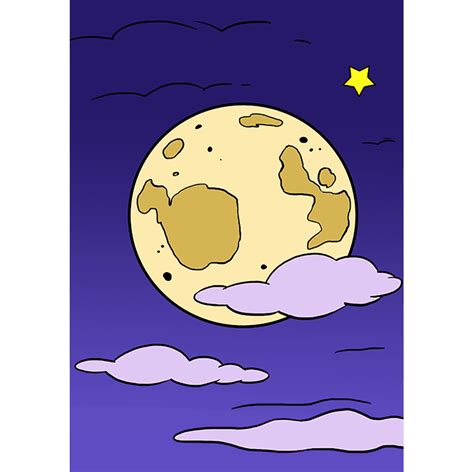 Aesthetic Easy Drawing Moon