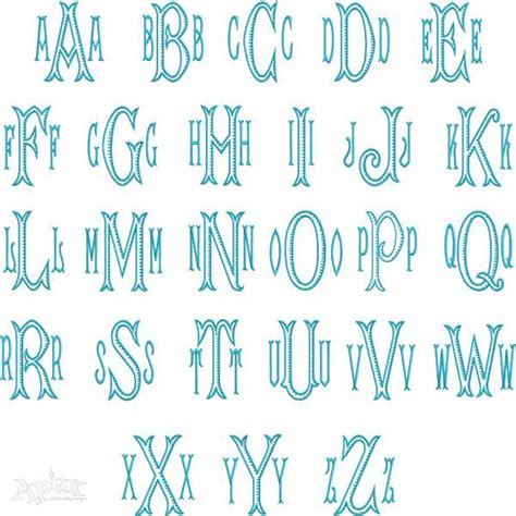 Ribbed Monogram Embroidery Font Apex Embroidery Designs Monogram