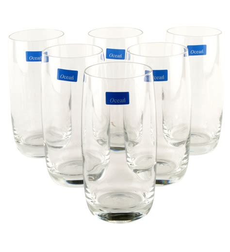 Ocean Hi Ball Glass 370 Ml Drinking Glasses Set Of 6 By Ocean Online Everyday Glasses