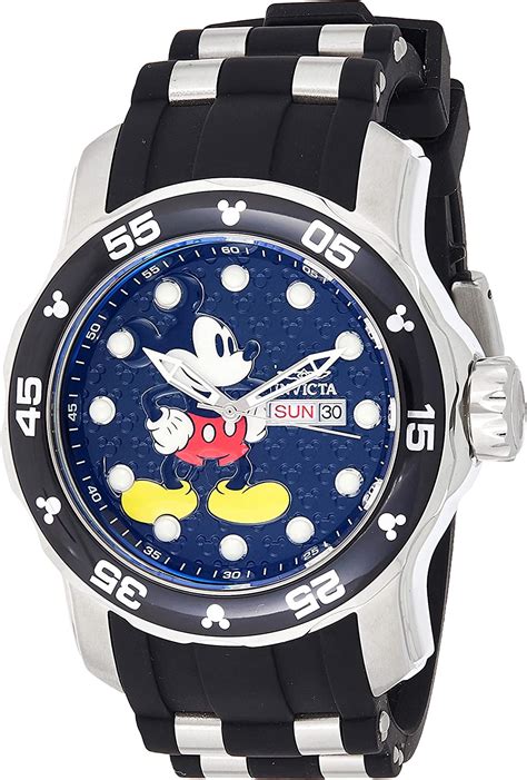 Invicta Men S Disney Limited Edition Stainless Steel Quartz Watch With Silicone Strap Two Tone