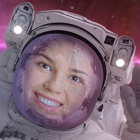 Astronaut Face In Hole Photo Montage Online