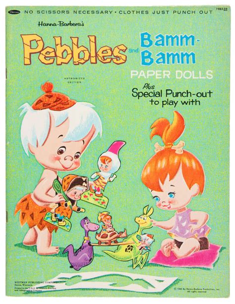 Hakes Pebbles And Bamm Bamm Paper Dolls Punch Out Book