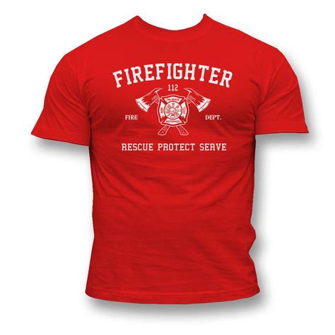 Firefighter Tshirt Fire Brigade Tshirts Ebay