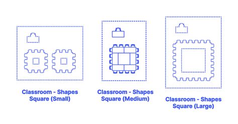 Classroom Shapes Square Medium Dimensions And Drawings