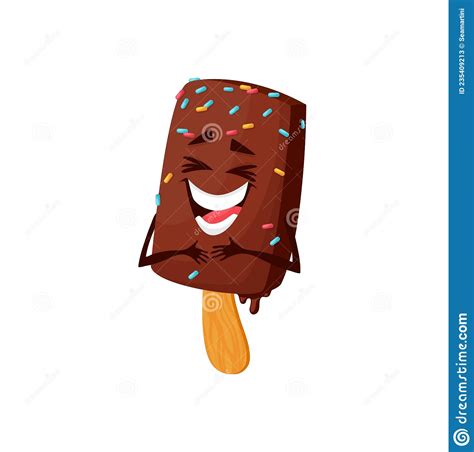 Gelati Di Cioccolato Al Caramello Sprinkles Emoticon Illustrazione