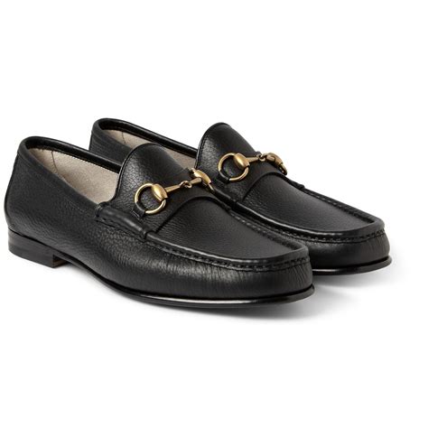Gucci Horsebit Full Grain Leather Loafers In Black For Men Lyst