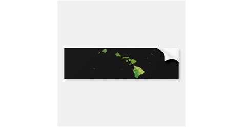 Hawaiian Island Chain In Abstract Art Bumper Sticker Zazzle