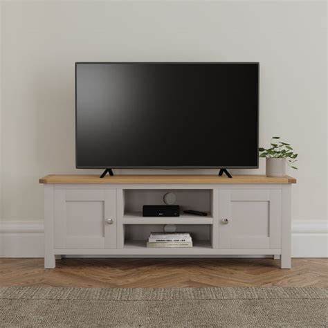 Bromley Grey Wide Tv Unit For Tvs Up To 55 Dunelm