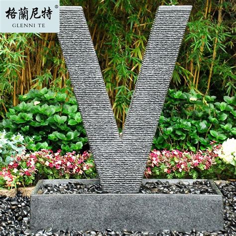 Buy V Letter Fountain Decoration Modern Outdoor