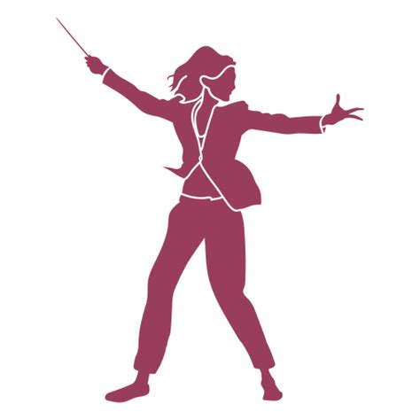 Woman Orchestra Conductor Red Transparent Png And Svg Vector File