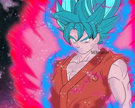 Son Goku Super Saiyan Blue Kaioken Animation By M3ruem On Deviantart
