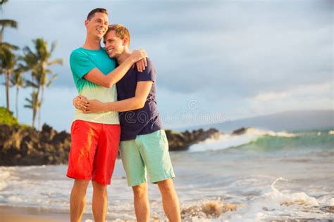 Gay Couple Watching Sunset Stock Image Image Of Outdoor 43062103