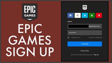 epic game sign up