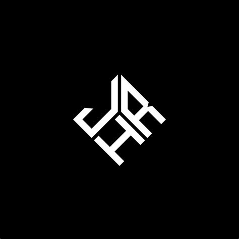 Jhr Letter Logo Design On Black Background Jhr Creative Initials