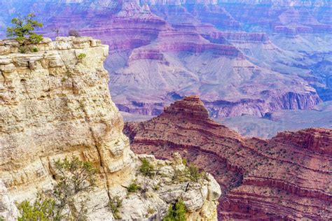 View Of Grand Canyon From The South Rim Arizona Usa Stock Photo