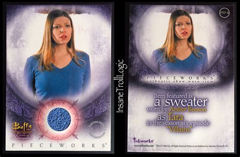 Inkworks Buffy Tvs Women Of Sunnydale Pw4 Sweater Worn By Tara Pieceworks Card Amber