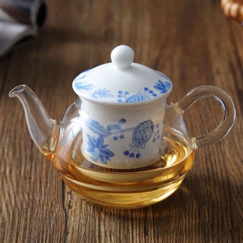 China Glass Teapot With Ceramic Infuser High Borosilicate Glass Ceramic Teapot Cup Set China