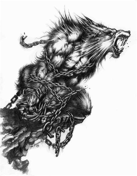 Werewolf Tattoo Drawings Tattoo 1 By Randeemalloy On Polyvore Featuring
