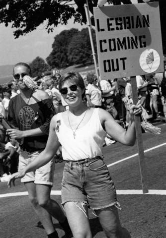 Gay Pride Parade 1992 Lesbian Coming Out Placard City Of Vancouver