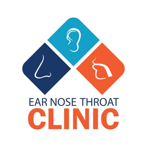 Ent Logo Template Head For Ear Nose Throat Doctor Specialists Stock